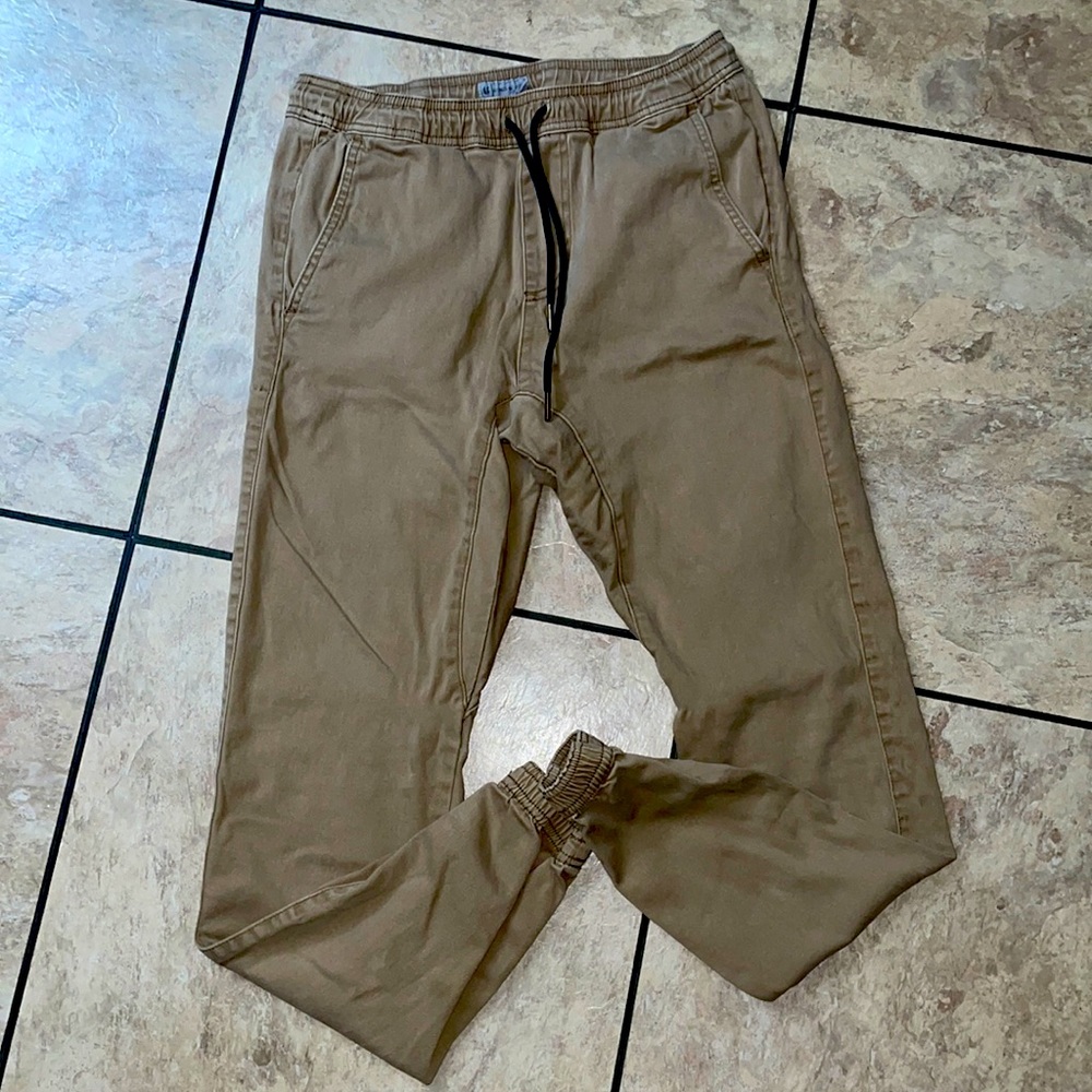 TILLYs Tan Waist Stretch Jogger Pants